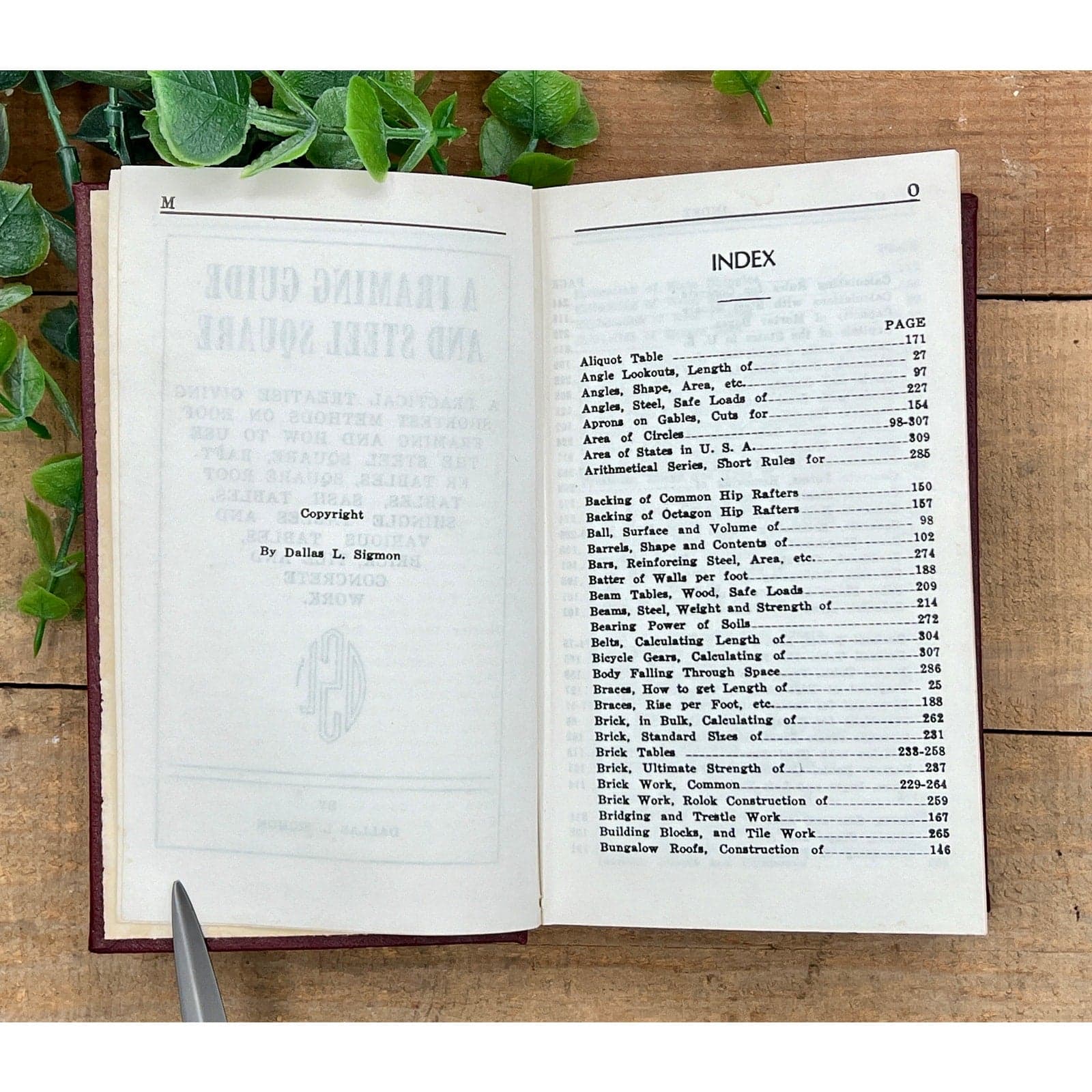 Vintage "A Framing Guide & Steel Square" by Sigmon with Sargent 12” x 8” Square - Thumbnail 12