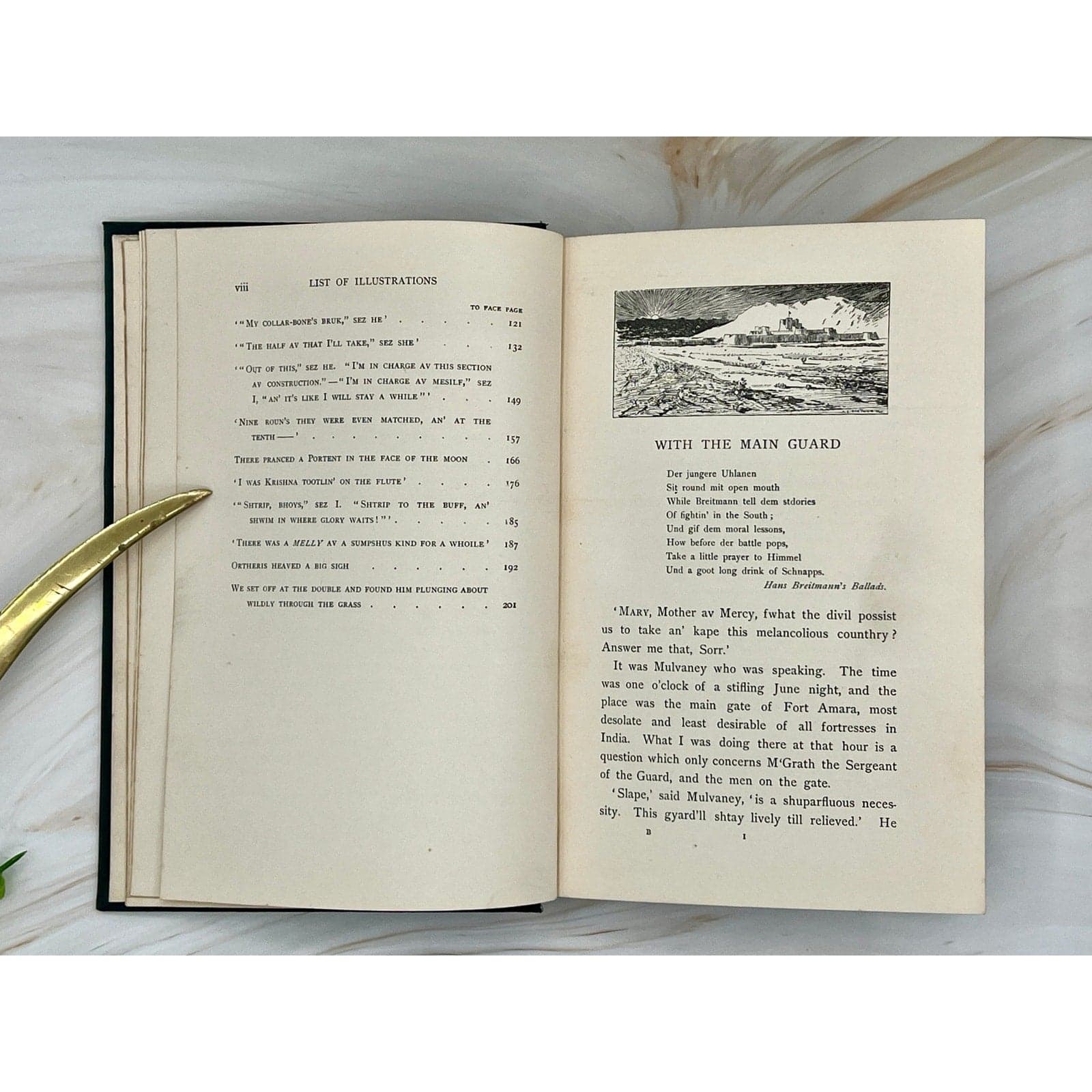 Antique Soldier Stories Book – 1897 Rudyard Kipling with Gold Illustrated Hardcover - Thumbnail 7