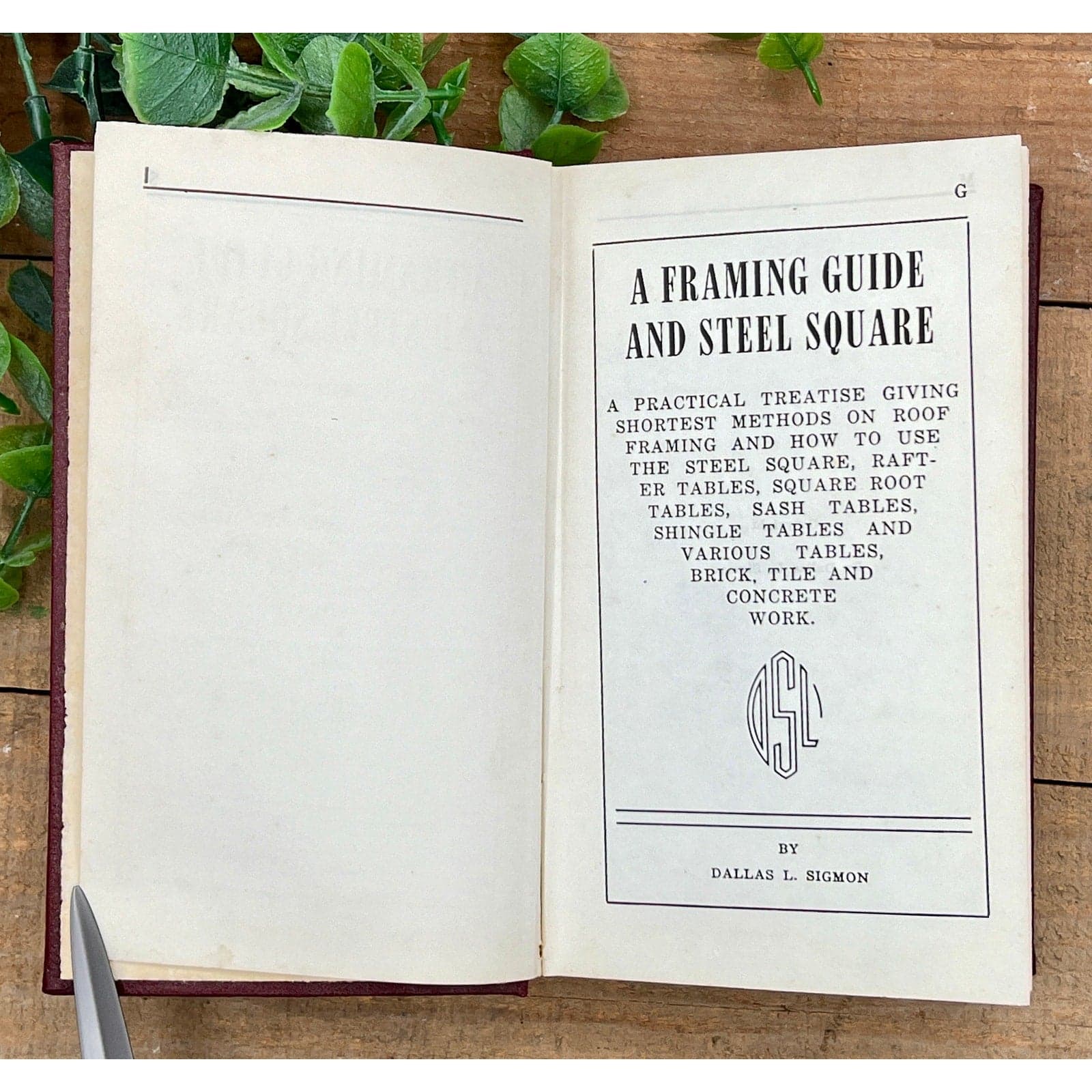 Vintage "A Framing Guide & Steel Square" by Sigmon with Sargent 12” x 8” Square - Thumbnail 11