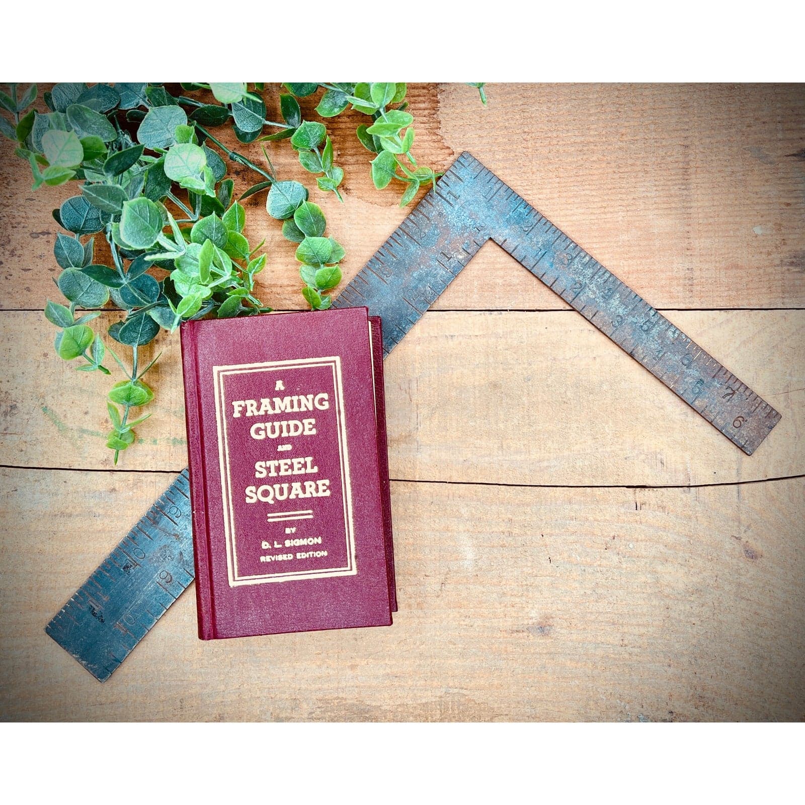 Vintage "A Framing Guide & Steel Square" by Sigmon with Sargent 12” x 8” Square - Image 1