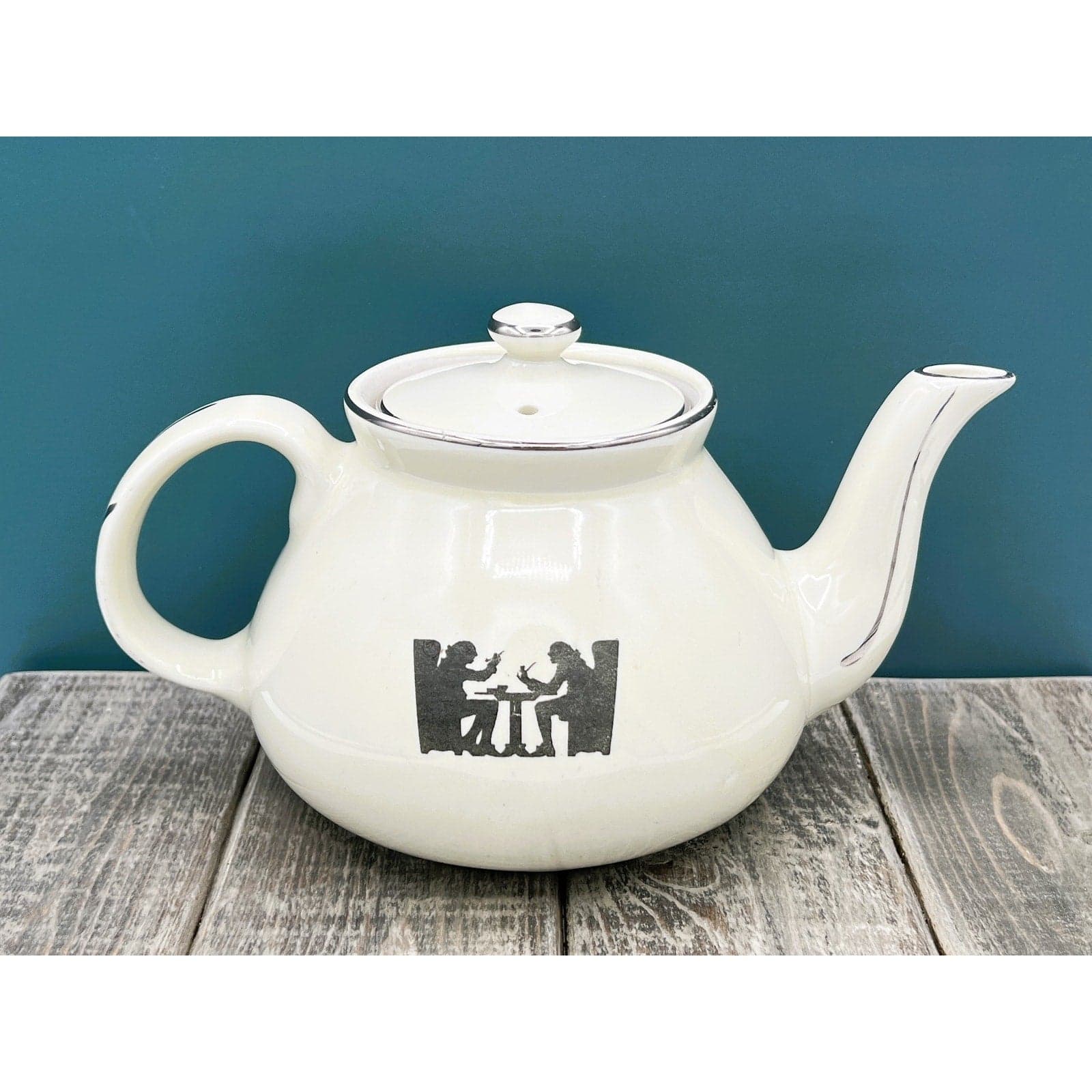 Vintage Hall China Silhouette Streamline Teapot - Thumbnail 2