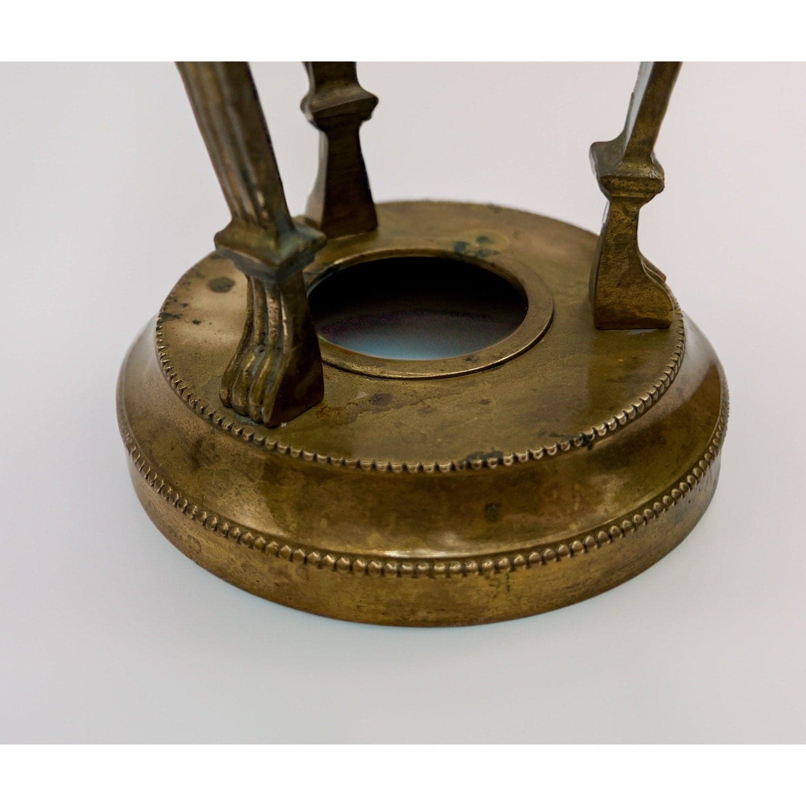 Vintage Brass Conical Vase with Lion Detail - Thumbnail 7