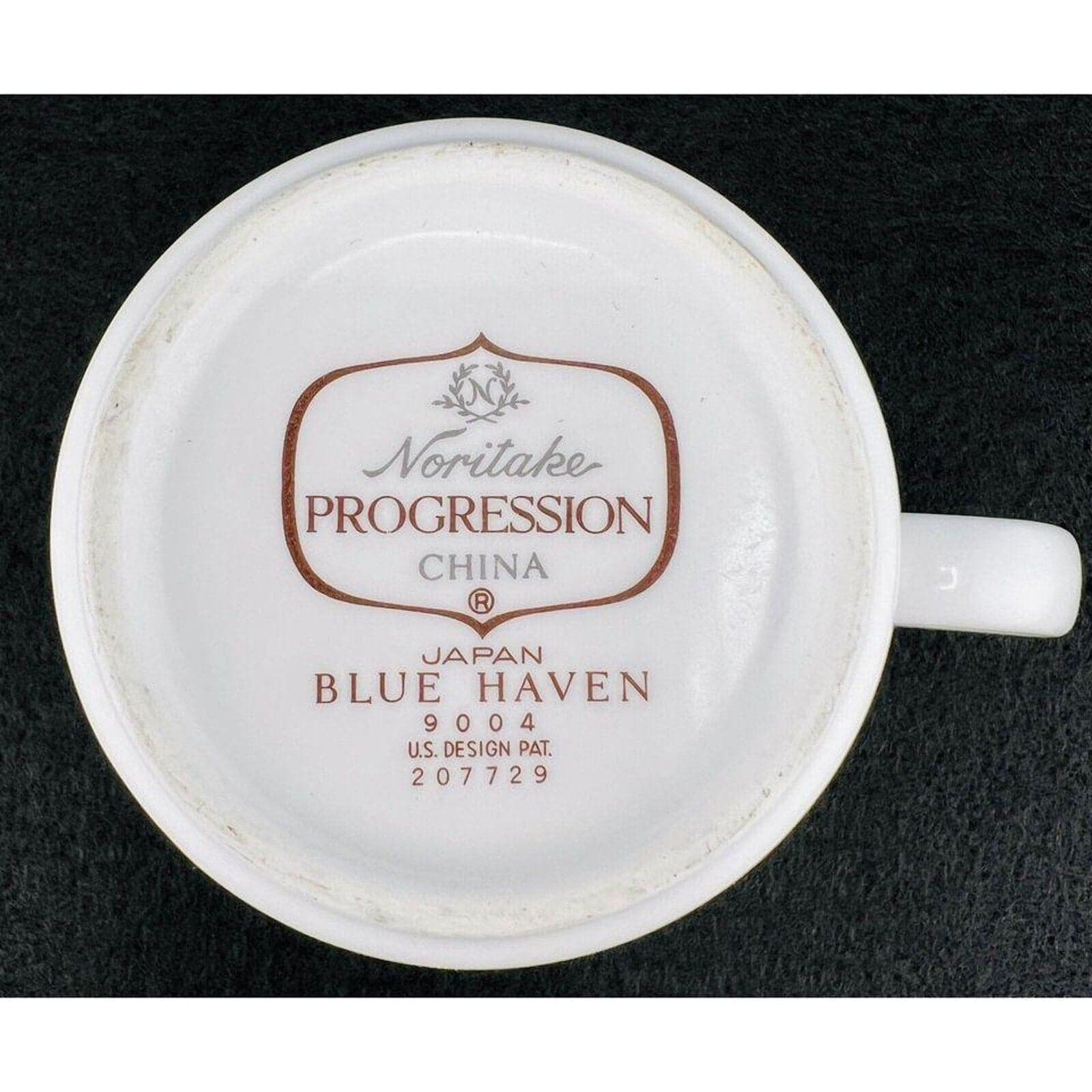 Vintage Noritake Progression Blue Haven 9004 Cup and Saucer Set - Thumbnail 4