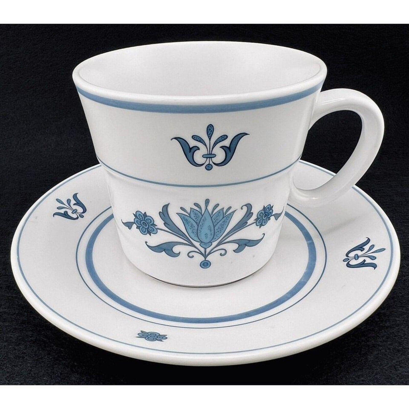 Vintage Noritake Progression Blue Haven 9004 Cup and Saucer Set - Image 1
