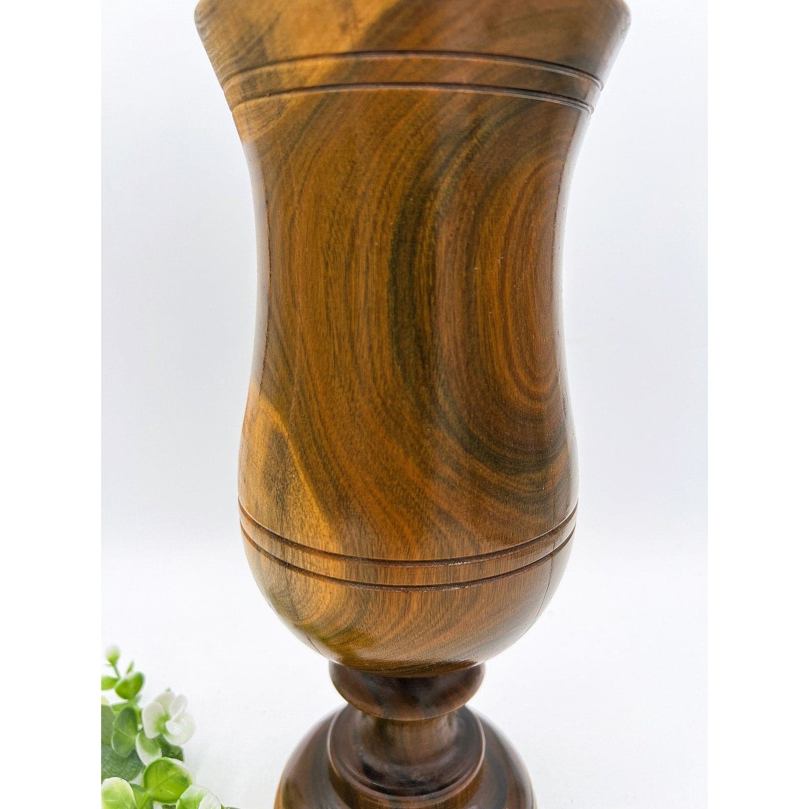 Beautiful Hand-Turned Treenwood Vase - Thumbnail 4