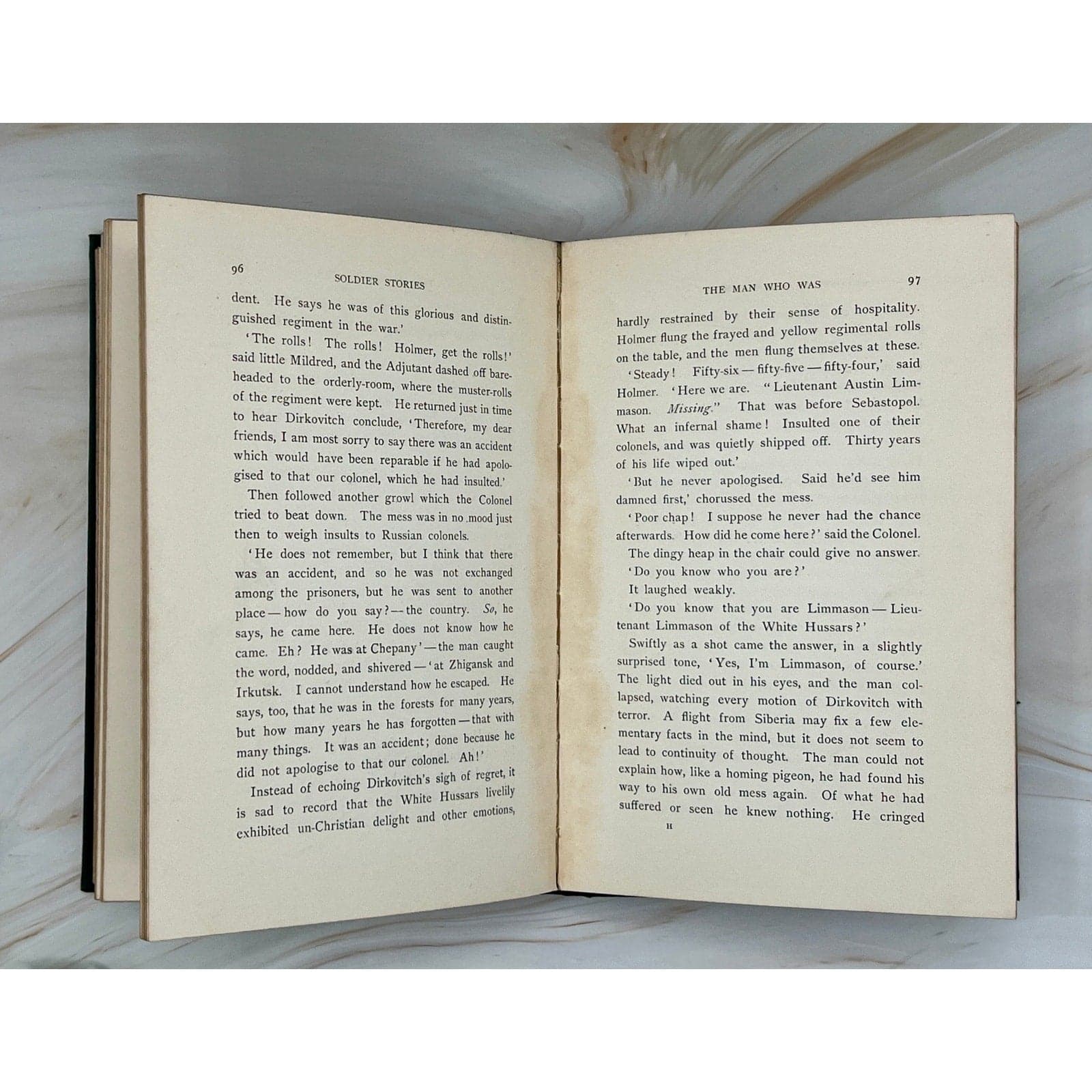 Antique Soldier Stories Book – 1897 Rudyard Kipling with Gold Illustrated Hardcover - Thumbnail 9