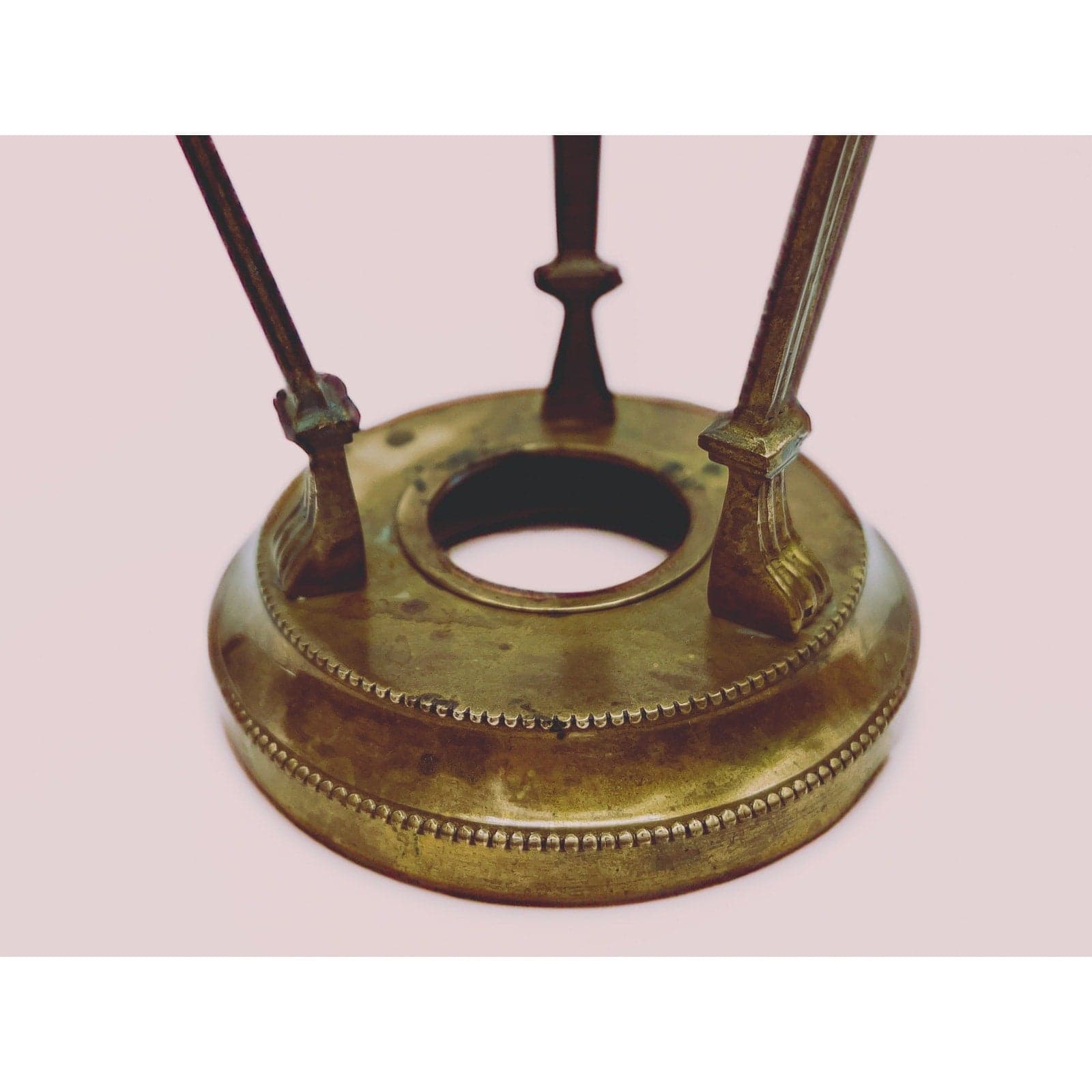 Vintage Brass Conical Vase with Lion Detail - Thumbnail 5