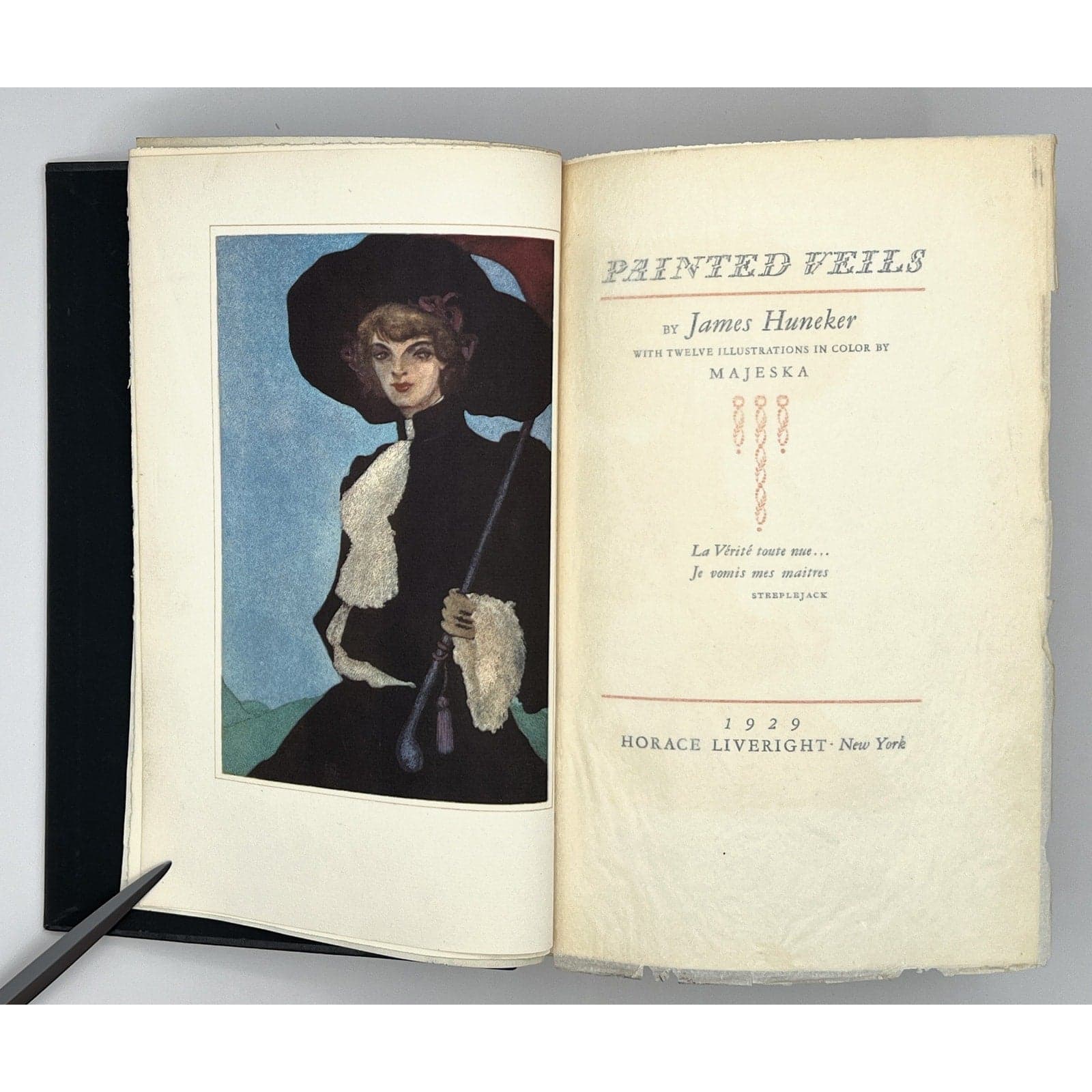 Painted Veils by James Huneker, Rare 1929 Illustrated Editorial Copy - Thumbnail 4