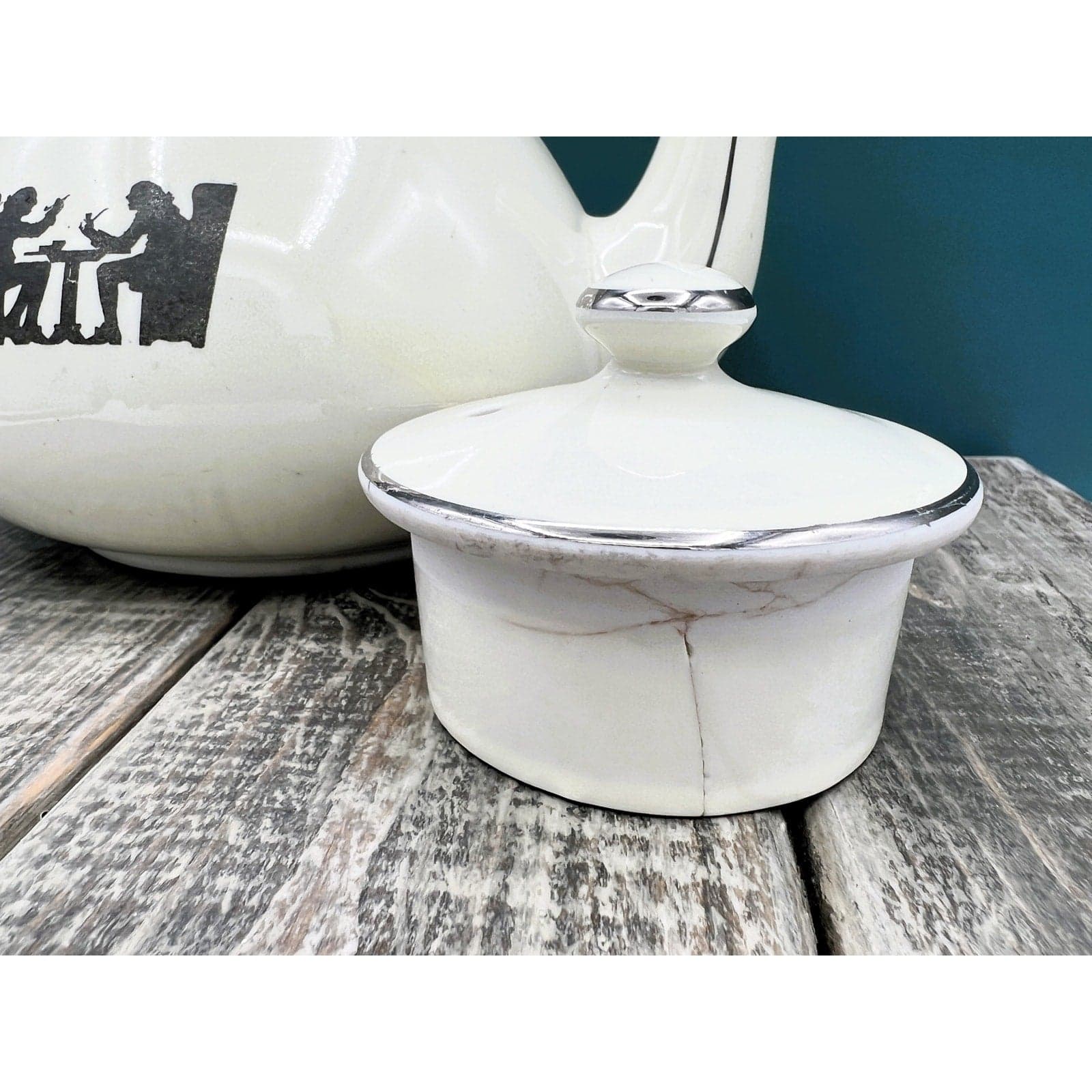 Vintage Hall China Silhouette Streamline Teapot - Thumbnail 7