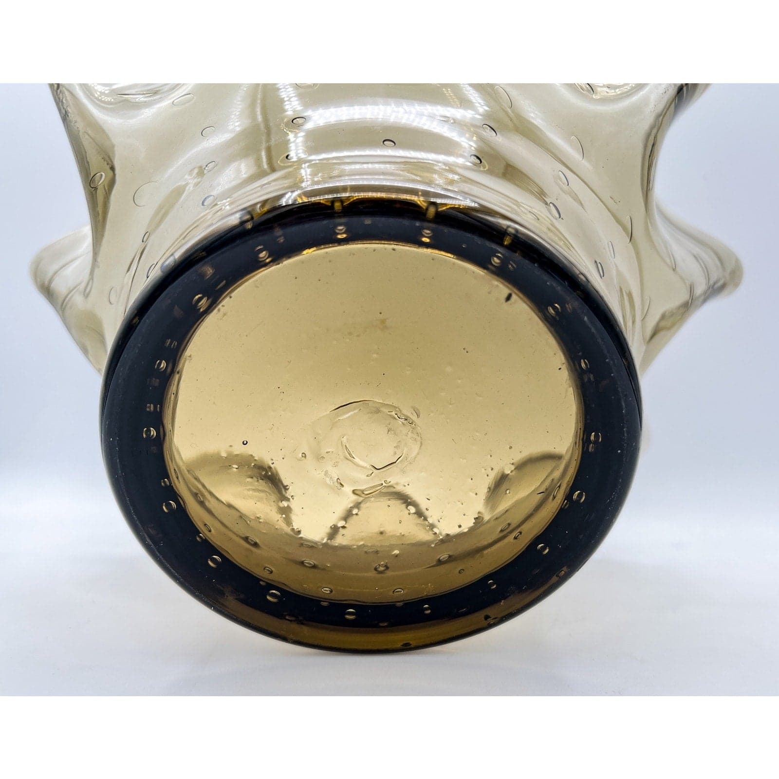 Smoky Grey Bullicante Glass Handkerchief Bowl - Thumbnail 4