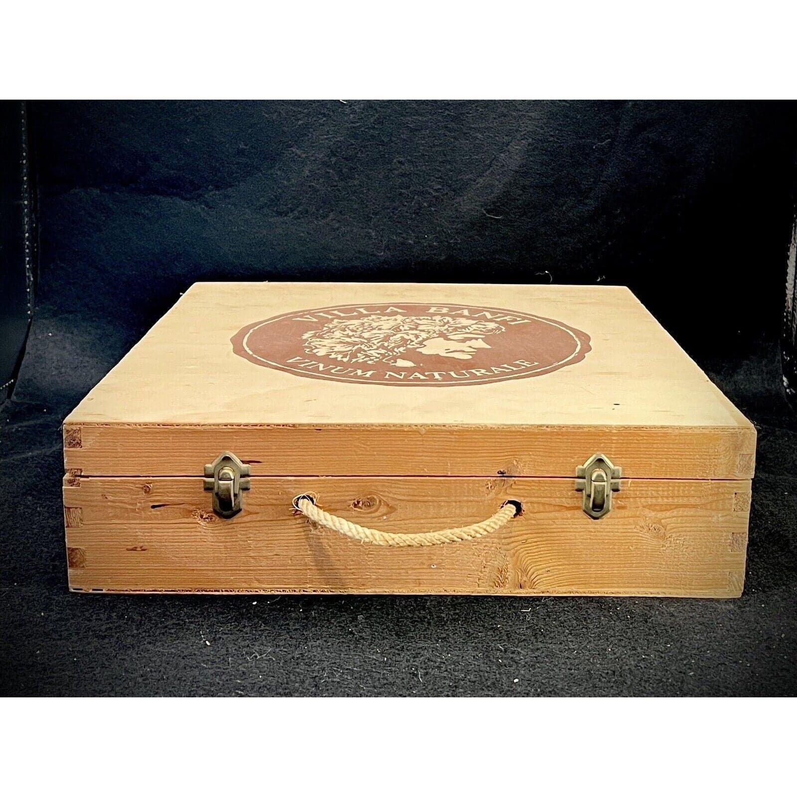 Vintage Villa Banfi Wooden Wine 6-Bottle Presentation Case Italy - Thumbnail 3