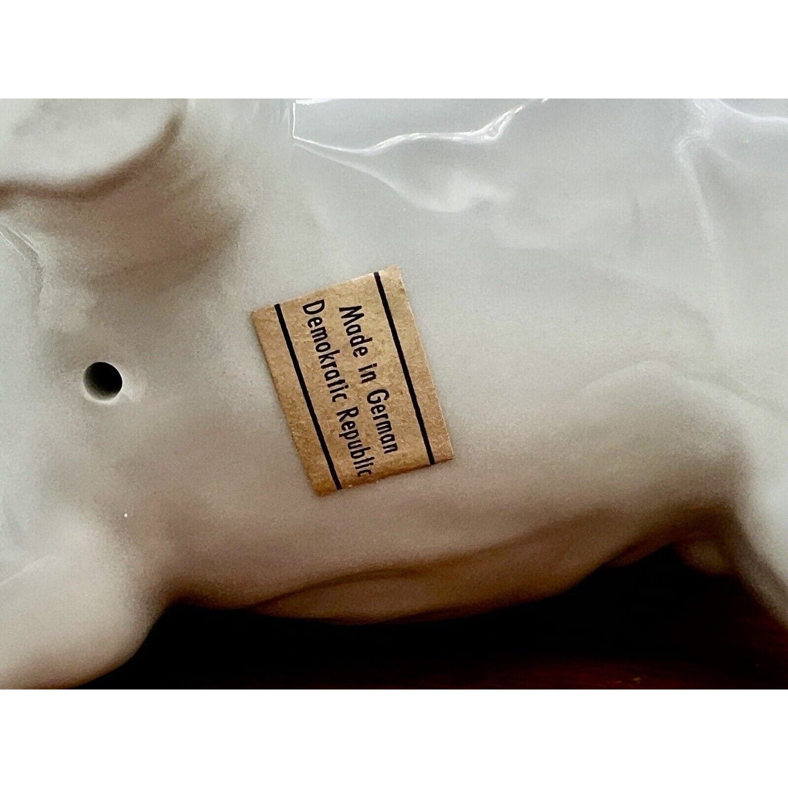 Vintage Grafenthal GDR Porcelain Elephant - Large Glossy White Figurine - Thumbnail 6