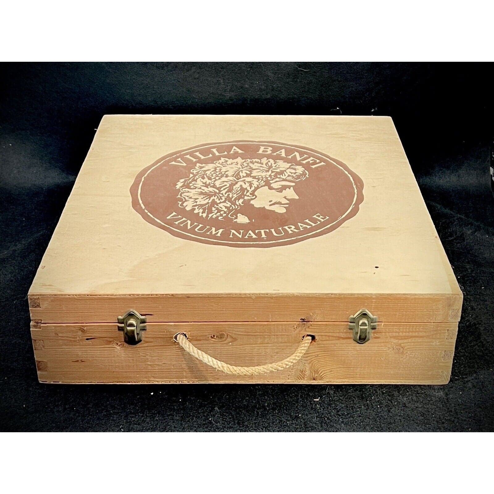 Vintage Villa Banfi Wooden Wine 6-Bottle Presentation Case Italy - Thumbnail 2