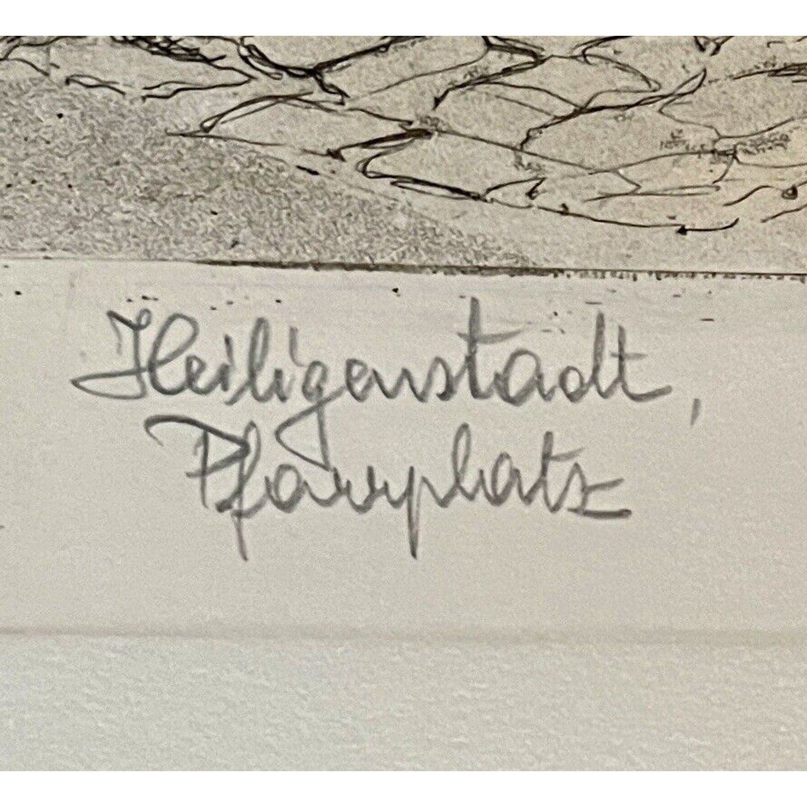 Herta Czoernig Beethoven Heiligenstadt Pfarrplatz Etching with COA - Piano Sonata No. 26 - Thumbnail 4