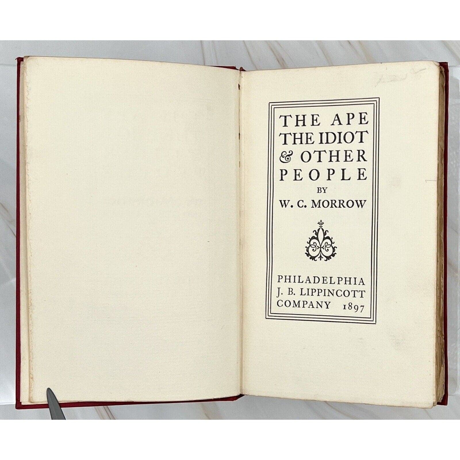 1897 The Ape The Idiot & Other People W.C. Morrow First Edition Lippincott - Thumbnail 5