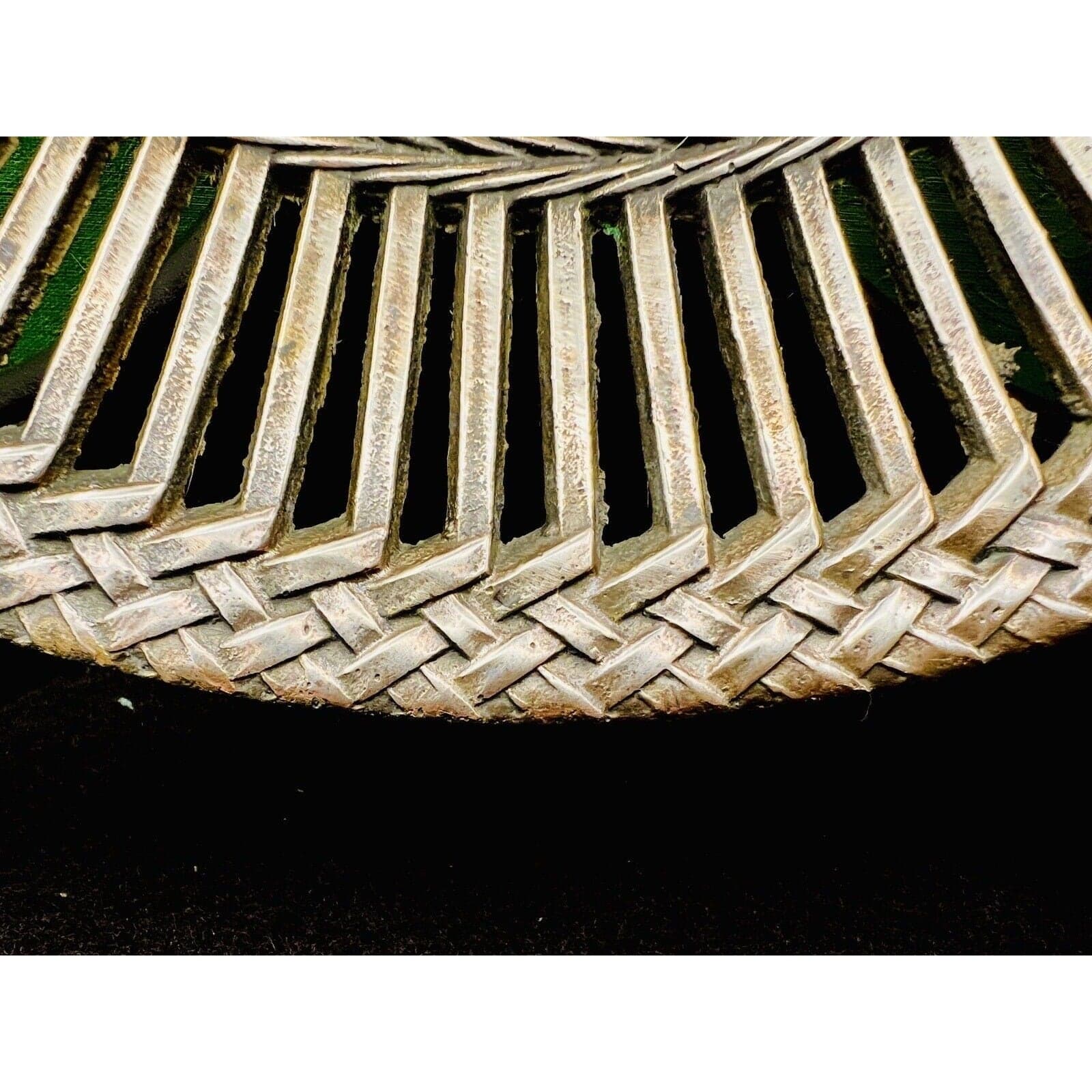 Italian Vintage Reticulated Brass Plate - Thumbnail 6