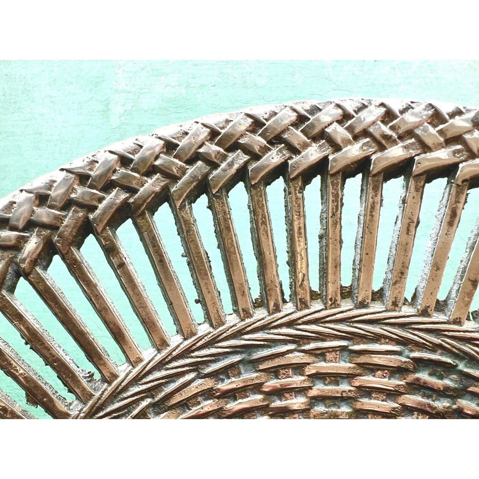Italian Vintage Reticulated Brass Plate - Thumbnail 4