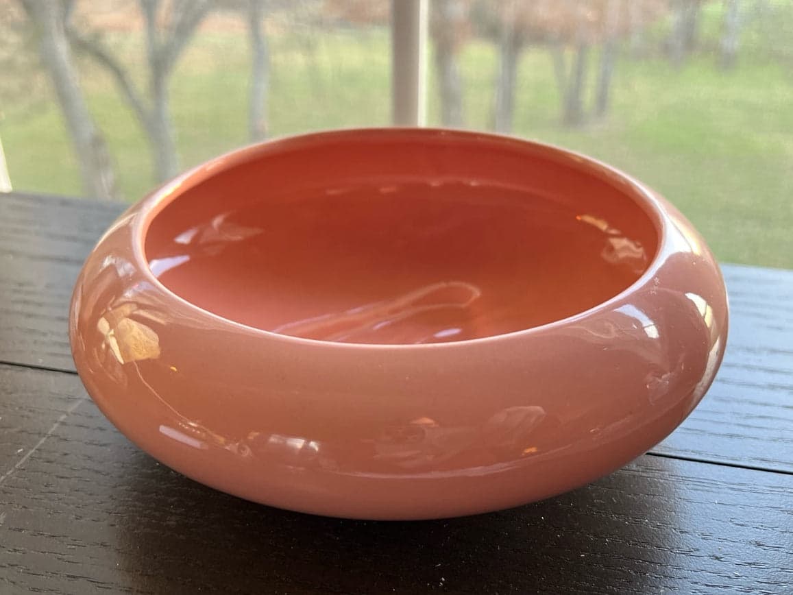 Vintage Haeger H8443 Pink Low Bowl Planter 7 Inch Ceramic Dish