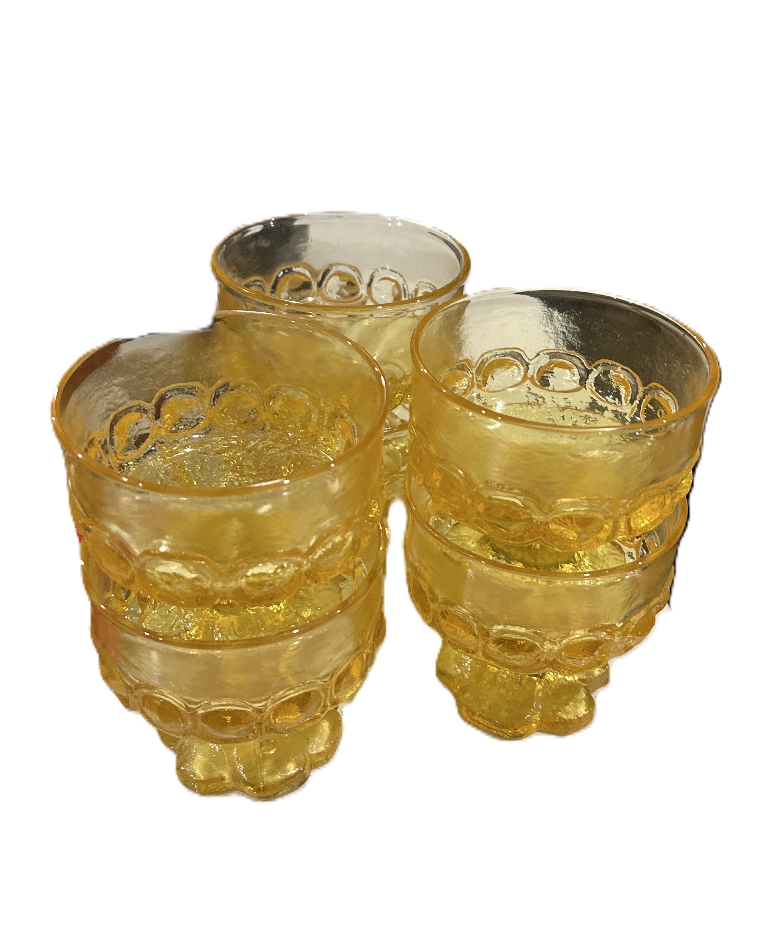 Vintage Anchor Hocking Lido Milano Amber Footed Dessert Cups Set of 6