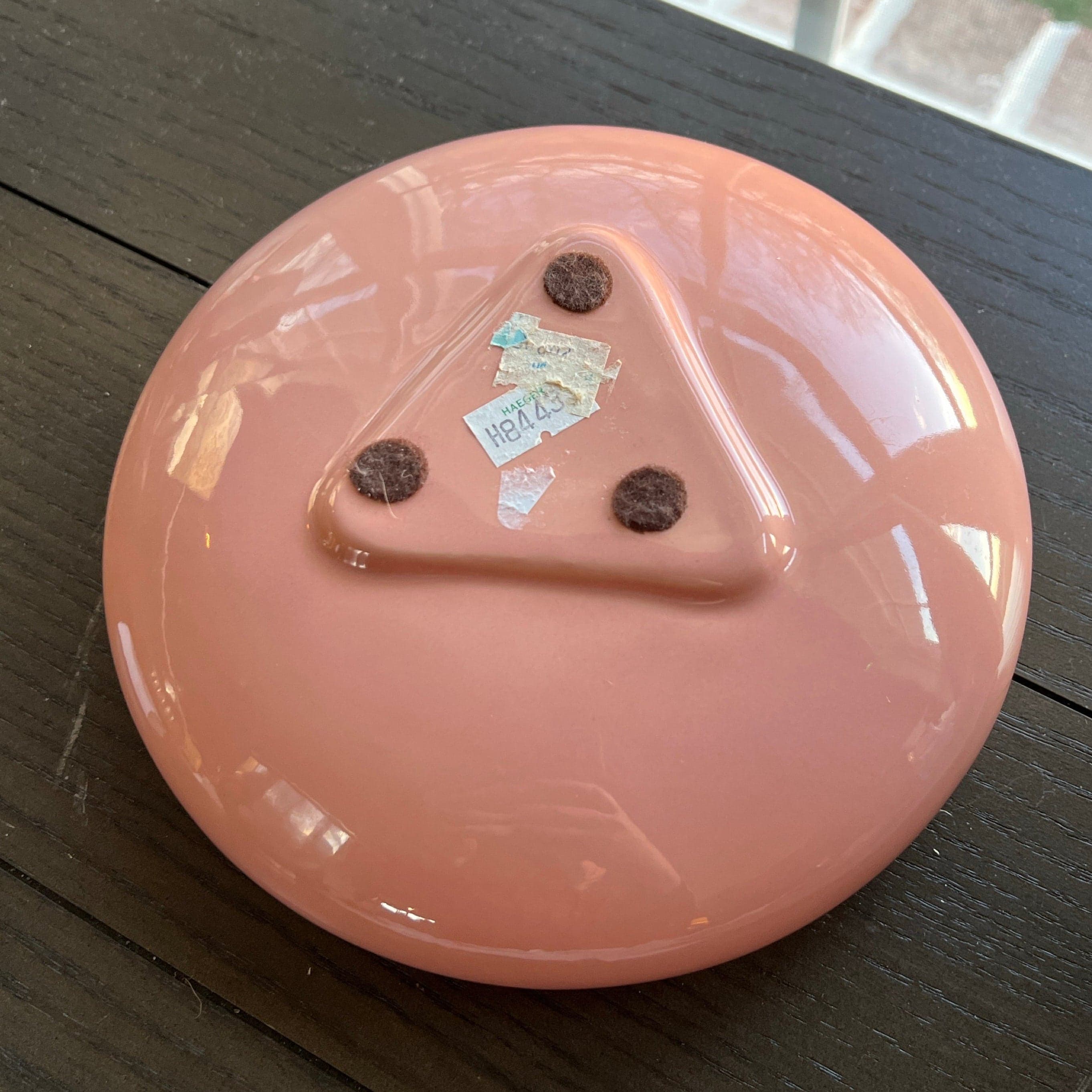 Vintage Haeger H8443 Pink Low Bowl Planter 7 Inch Ceramic Dish - Thumbnail 3