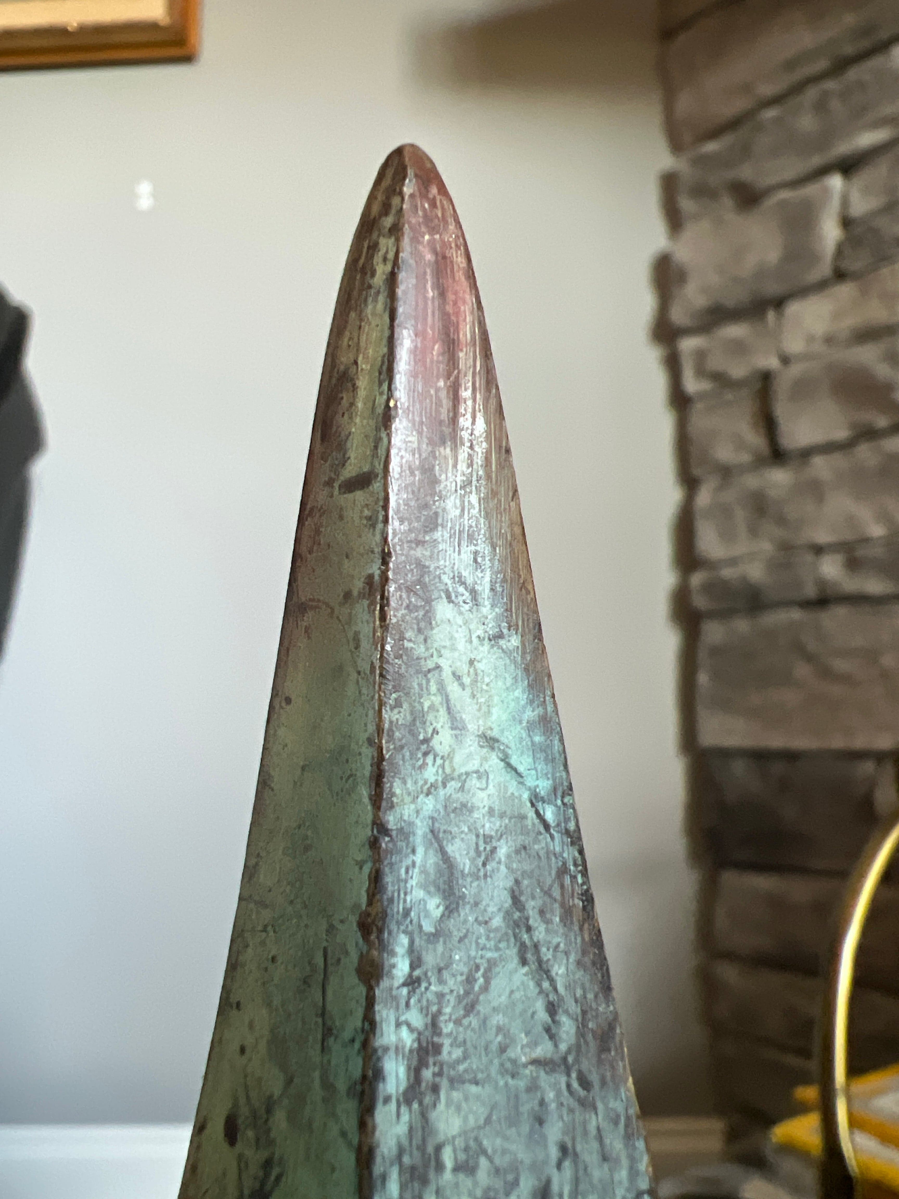 Vintage Copper Tone Architectural Spear Finial Salvage Decor - Thumbnail 2