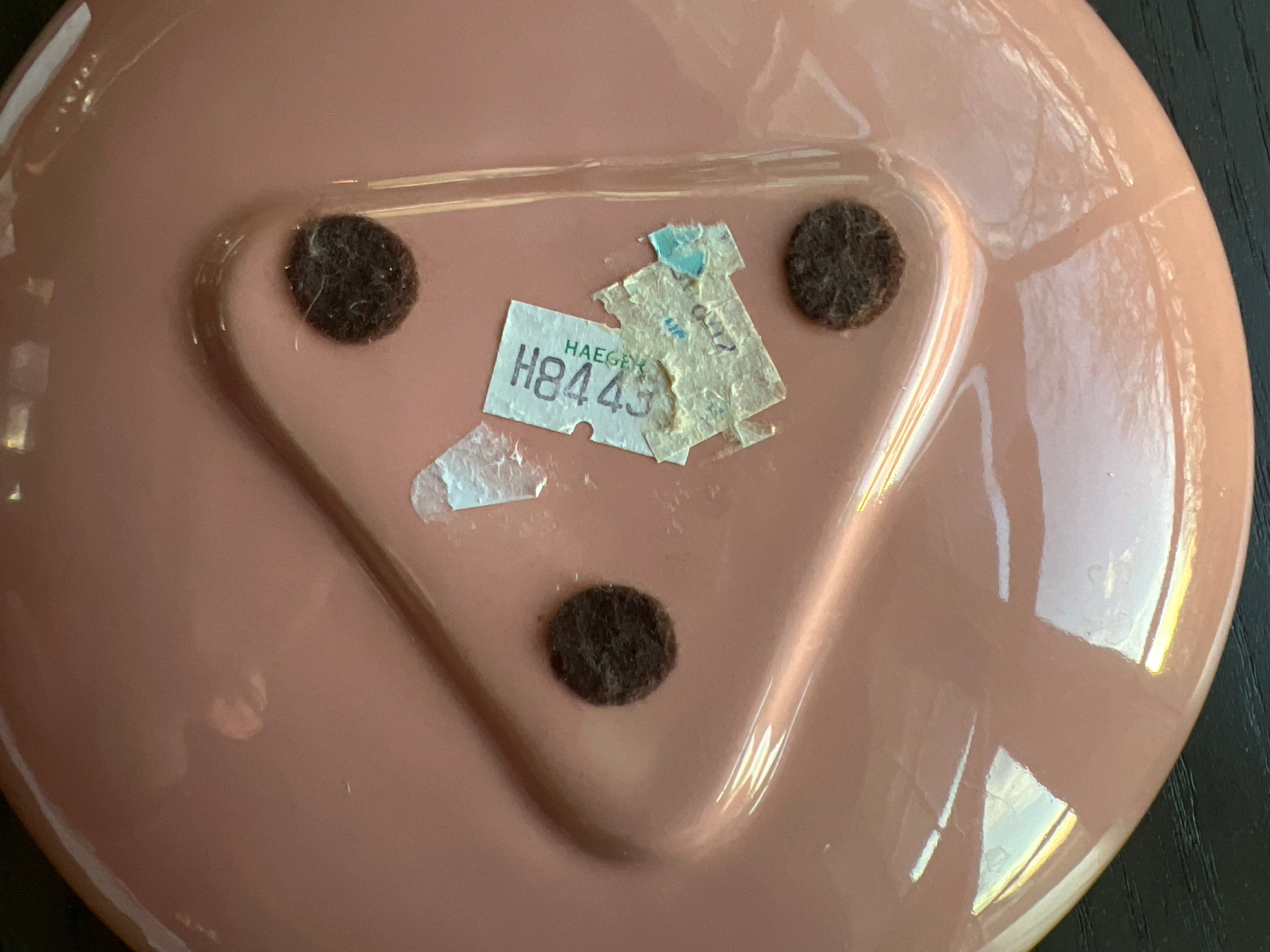 Vintage Haeger H8443 Pink Low Bowl Planter 7 Inch Ceramic Dish - Thumbnail 4
