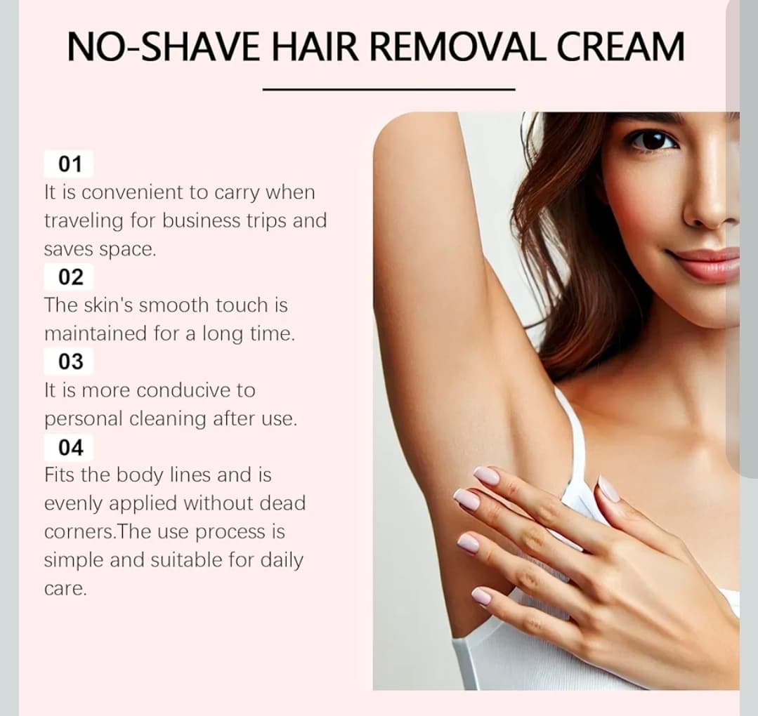 No-Shave Hair Removal Cream 150g Sensitive Skin-Friendly - Thumbnail 2