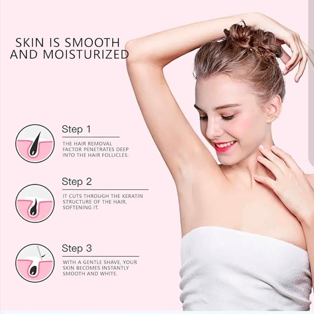 No-Shave Hair Removal Cream 150g Sensitive Skin-Friendly - Thumbnail 3