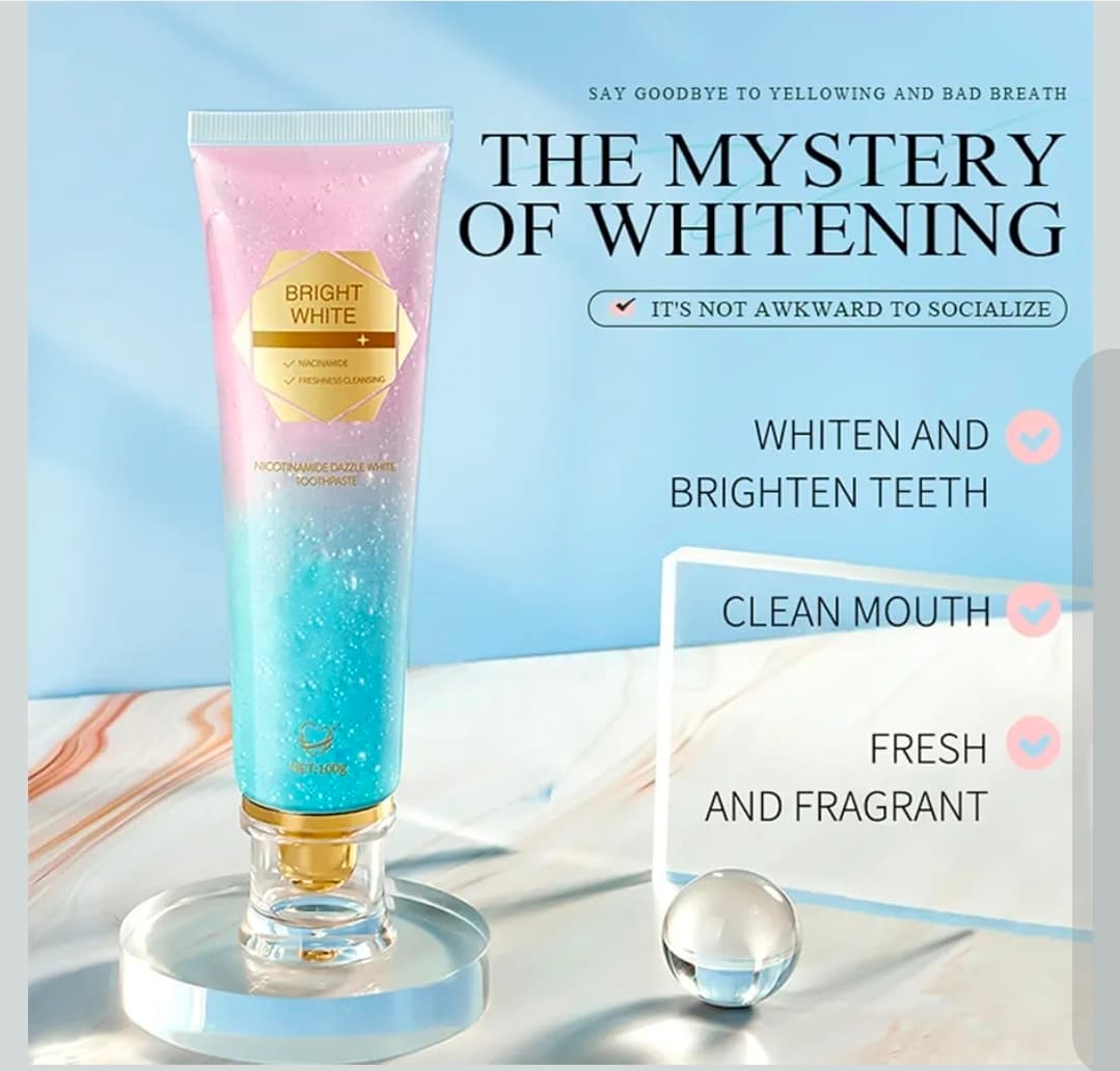 Bright White Niacinamide Whitening Toothpaste 100g - Image 1