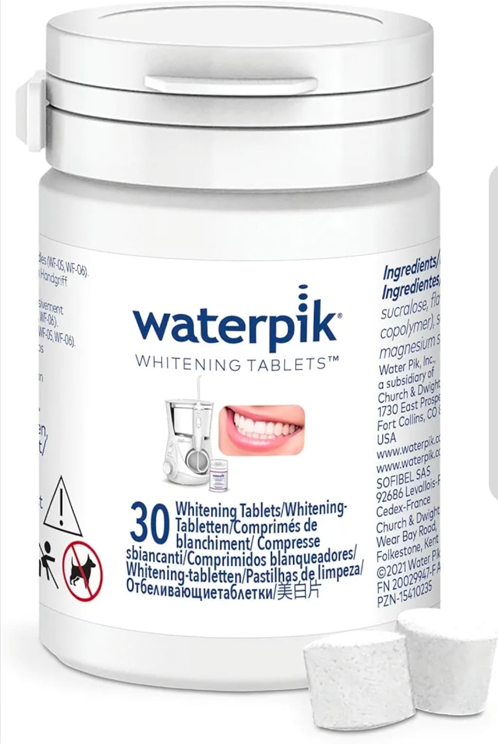 Waterpik Whitening Tablets 30 Count for Water Flosser - Image 1