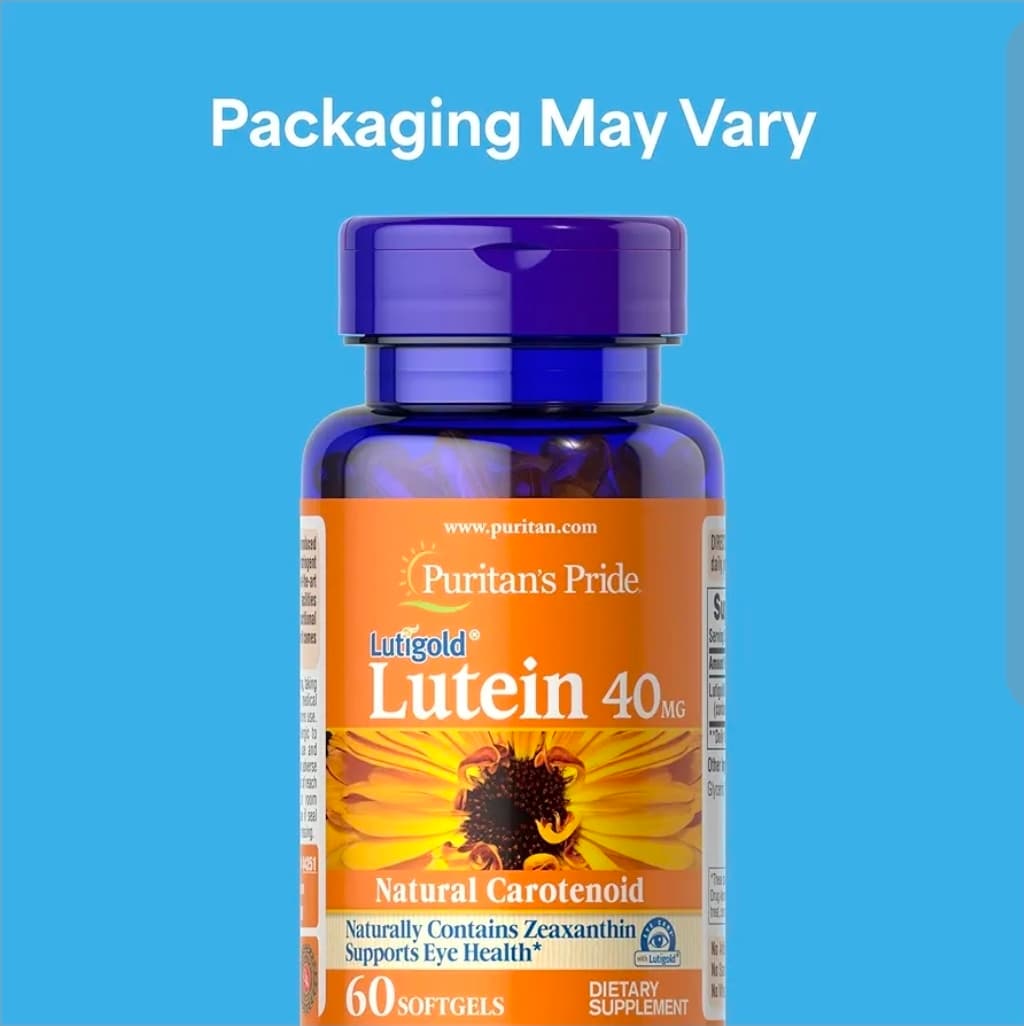 Puritan's Pride Lutein 40mg 60 Softgels Eye Health Supplement - Thumbnail 2