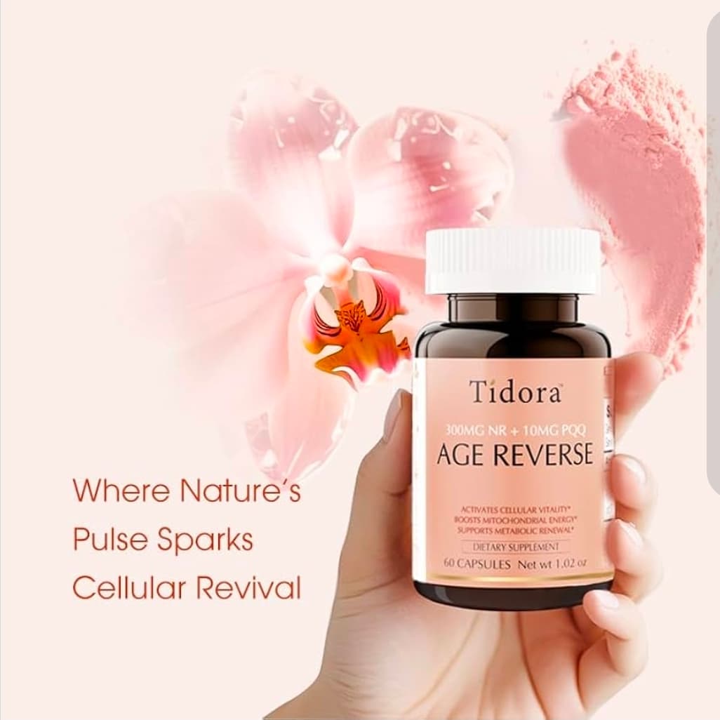 Tidora Age Reverse Supplement 300mg NR + 10mg PQQ 60 Capsules - Thumbnail 5