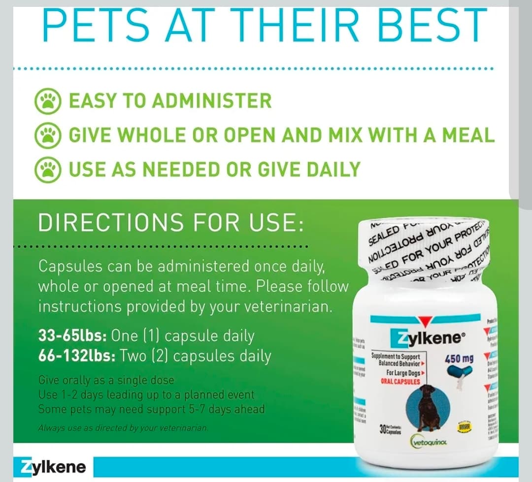 Zylkene 450mg Capsules for Large Dogs 30 Count - Thumbnail 2