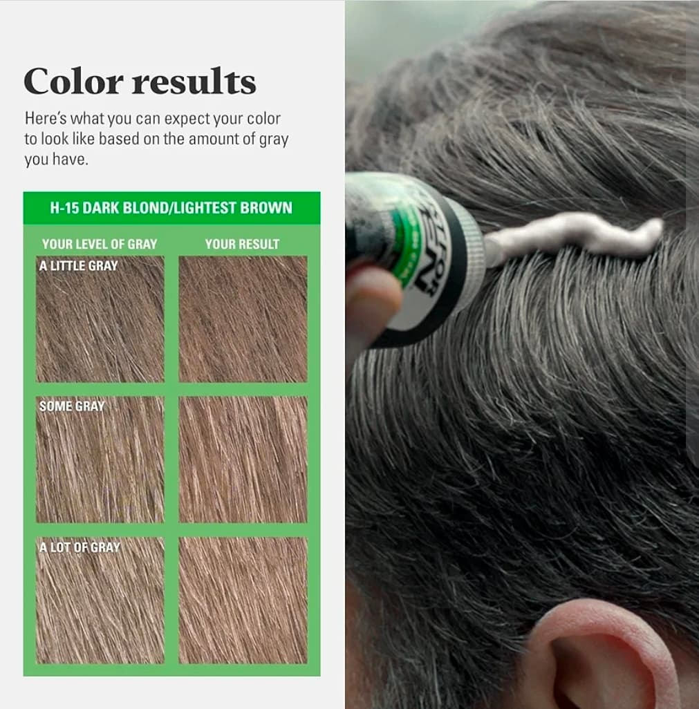 Just For Men Shampoo-In Color H-15 Dark Blond/Lightest Brown - Thumbnail 6