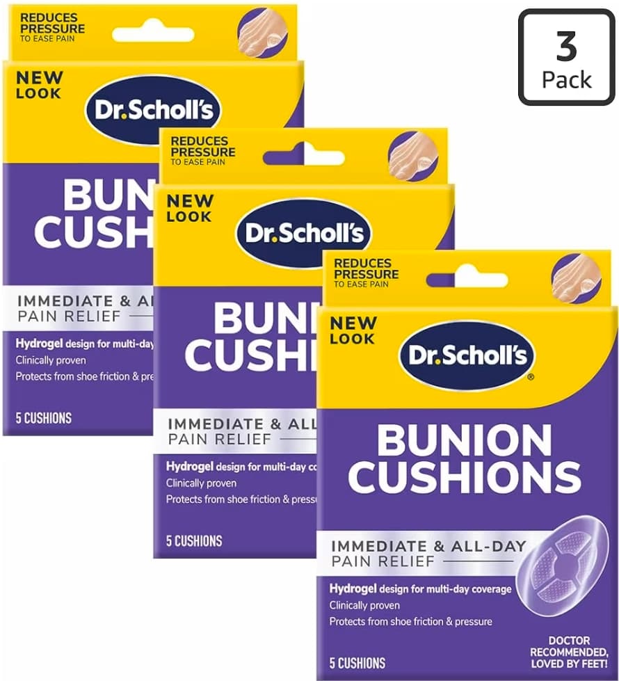 Dr. Scholl's Bunion Cushions 3 Pack Hydrogel Pain Relief - Image 1