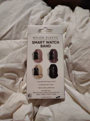 Smart Watch Band, Nylon Elastic, Large Size, Unisex, 4 Pack, New W/Box Unopened - Thumbnail 2