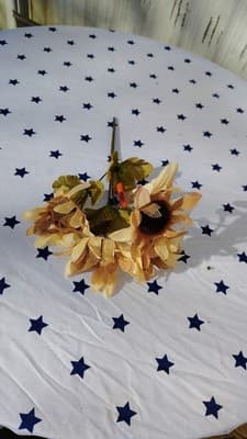 Mixed Artificial Flowers Bundle Orange Pink Red Gold Plastic Fabric - Thumbnail 9