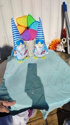 Whimsical Summer Gnome Figurine with Unicorn Float, Sunglasses, Multicolor - Thumbnail 2