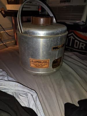 Poloron 2 Gallon Metal Thermos Jug Pre-1970 Vintage Insulated Hot Cold Beverage - Thumbnail 2
