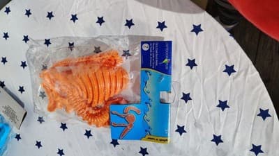 Outdoor Fun Dinosaur Fossil Skeleton Sand Molds Orange & Blue Sandbox Toy Set - Thumbnail 6