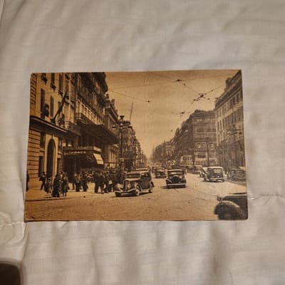 VINTAGE FRENCH~MARSEILLE-La CANEBIERE POSTCARD JP - Image 1