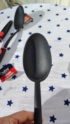 Cooking Concepts Cooking Spoon Set 4-Piece Black Red Plastic Utensils - Thumbnail 2