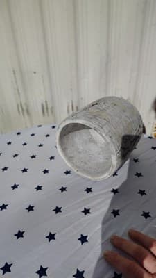 Country Kitchen Ceramic Round White Candle Bowl - Thumbnail 2