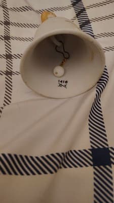 Porcelain Hand Painted Bell with Child Figurine, Floral Pattern, Matte Finish - Thumbnail 4