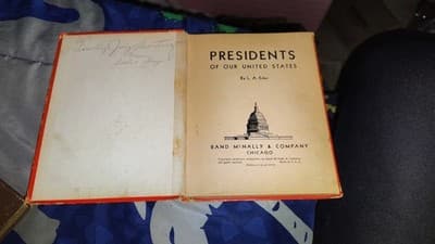 Presidents Of Our United States L A Esler 1935 Hardcover Rand McNally - Thumbnail 3
