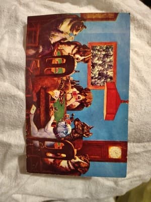 Vtg Postcard - Poker Playing Dogs Posted. - Image 1