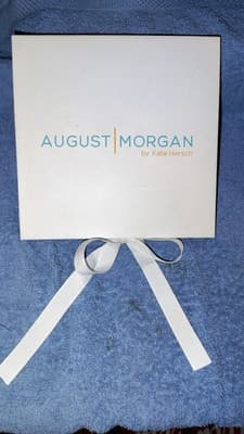 August Morgan Embroidered Linen Napkins Set of 4 Animal Print Square White - Image 1