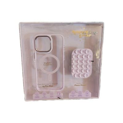 Happy Gear clear phone case for iPhone 15 Pro Max with a suction cup phone mount - Thumbnail 6