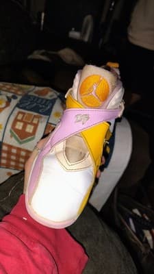 Nike Jordan 8 Retro Grade school Size 6.5Y High Light Arctic Pink 580528-816 - Thumbnail 4