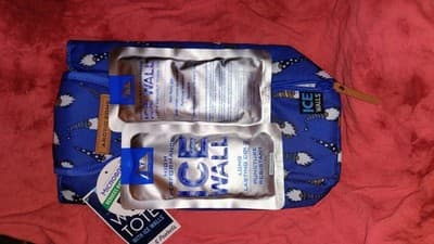 Arctic Zone Insulated Lunch Bag Blue Gnome Print ICE WALLS with Ice Wall Pack - Thumbnail 5
